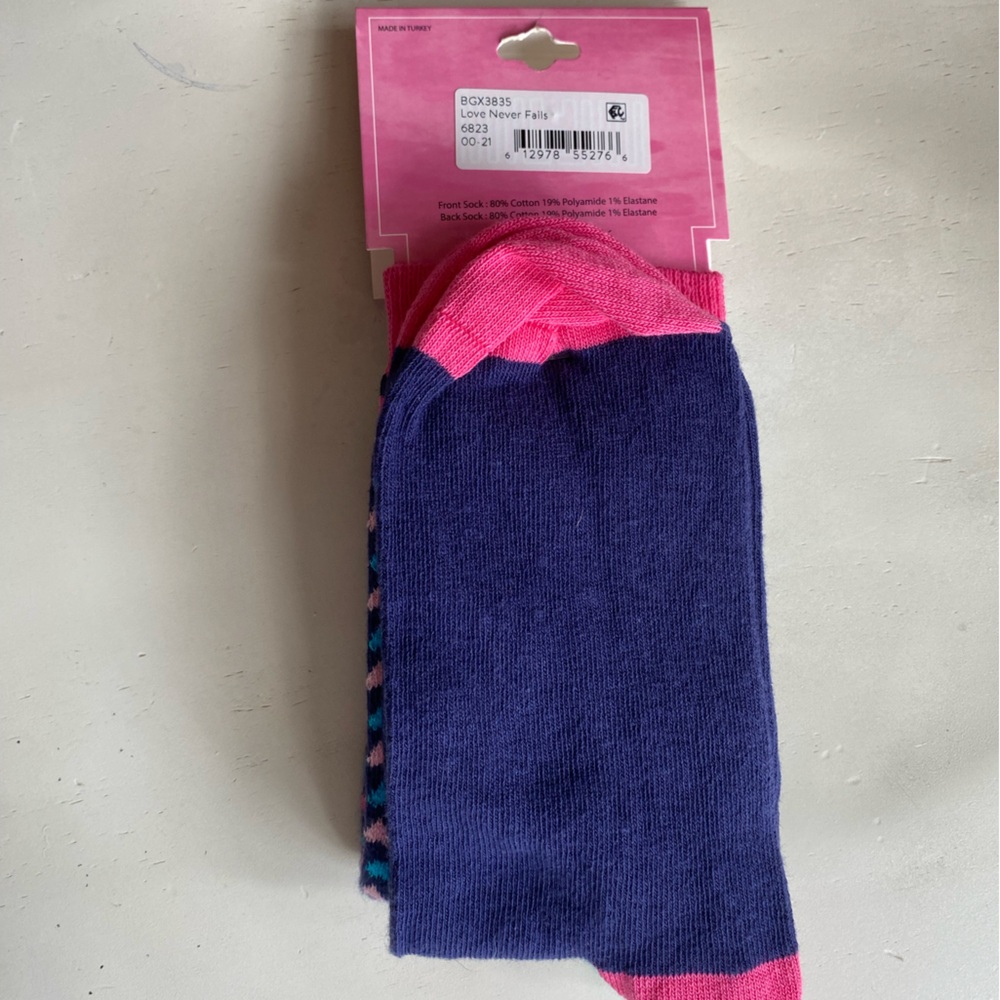 NEW Blessed Girl🩷 Crew Sock Bundle “Love Never Fails” & “Amazing Grace” 2 packs - Picture 4 of 5